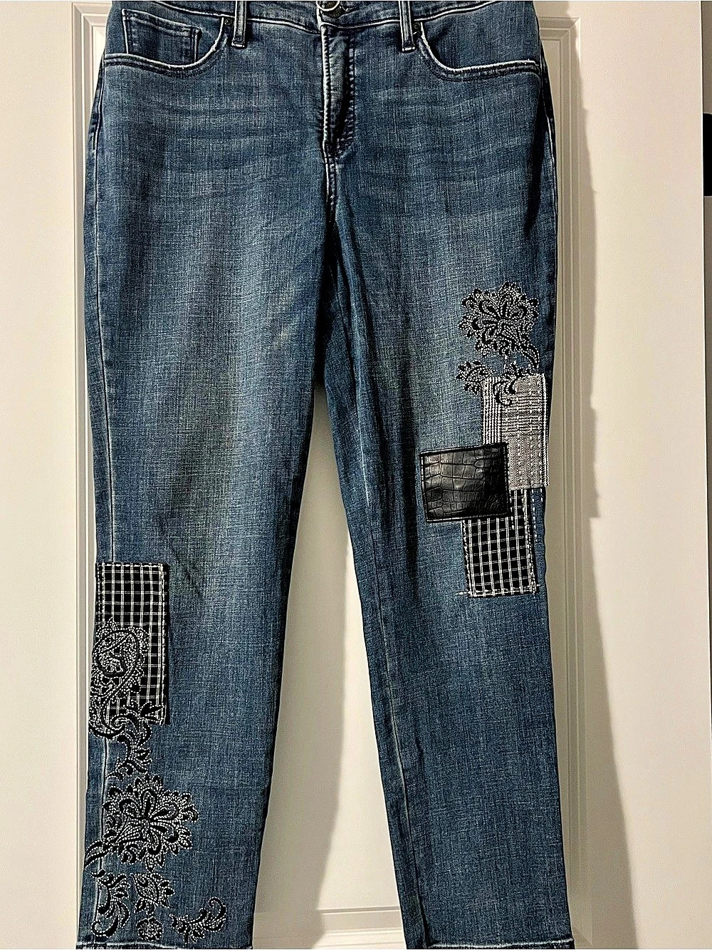 Chicos So Slimming Girlfriend Slim Leg Ankle Patchwork